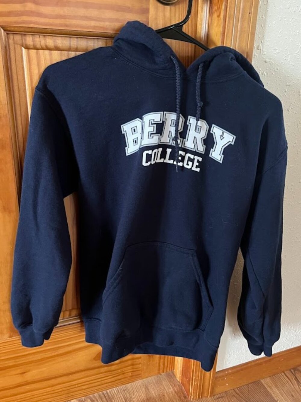 Berry College (Georgia) Hoodie Sweatshirt, Navy Blue, Small